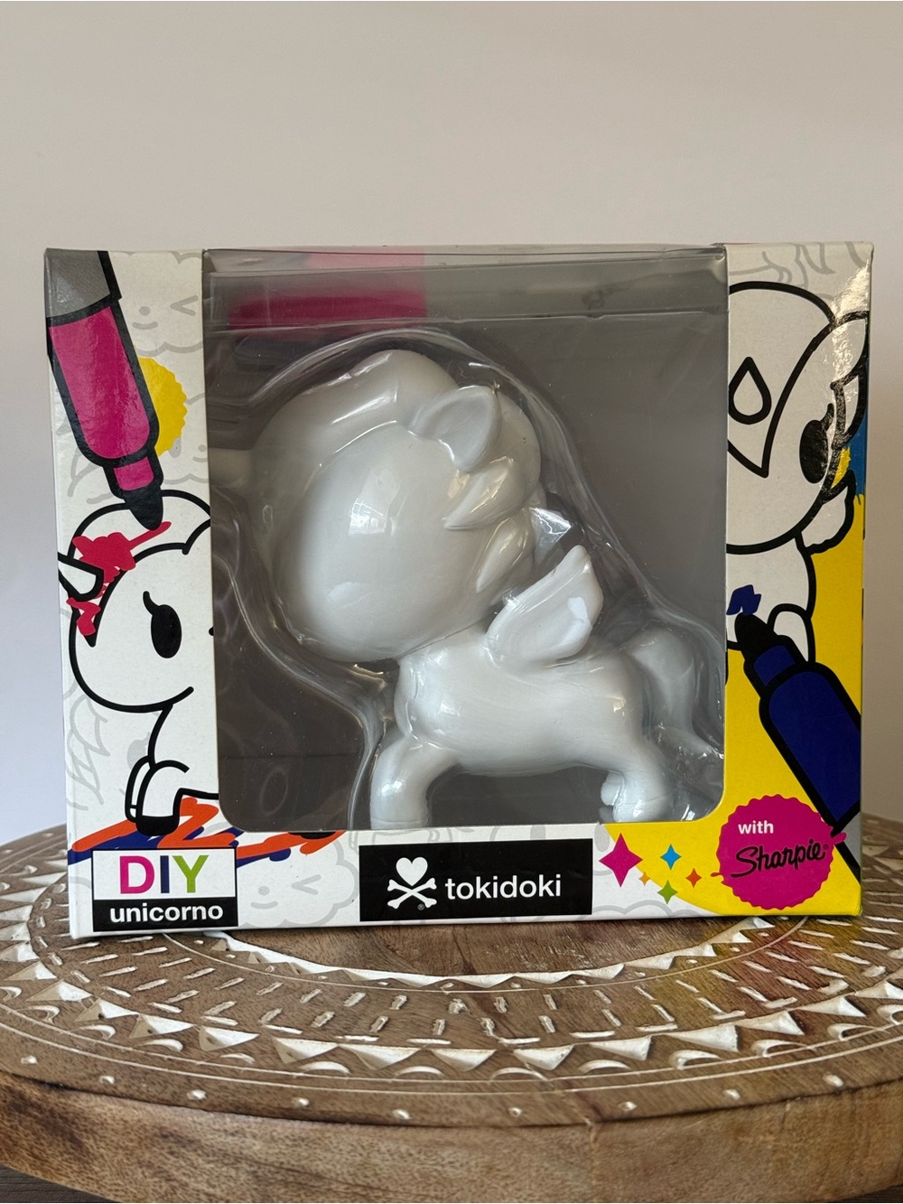 Tokidoki DIY Unicorno Figure w/ Sharpie Markers 2012 Collectible Art Toy Boxed
